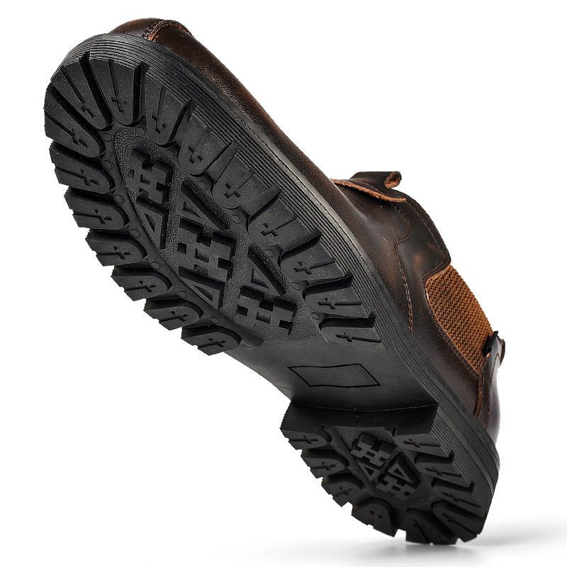 Chaussures en cuir décontractées homme - mocassins loafers semelle caoutchouc EU - IVOIRART.COM