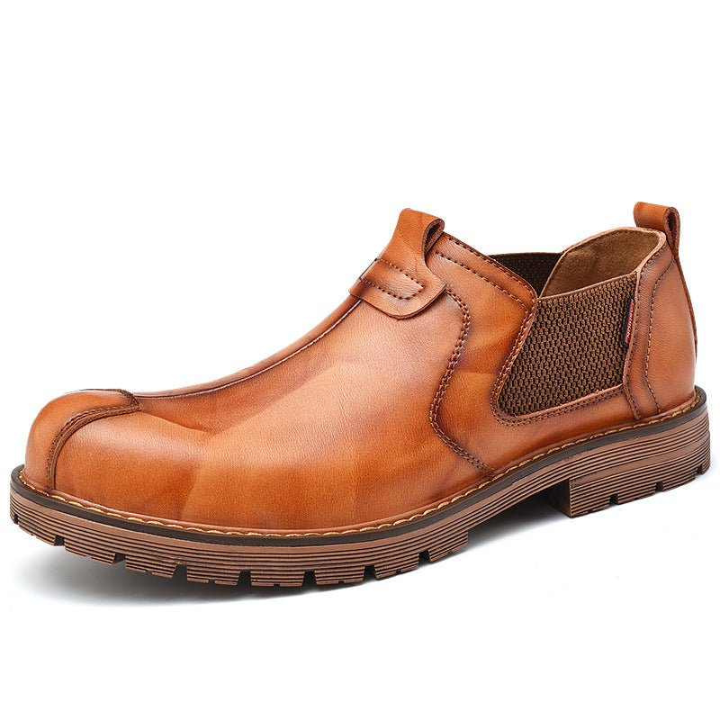 Chaussures en cuir décontractées homme - mocassins loafers semelle caoutchouc EU - IVOIRART.COM