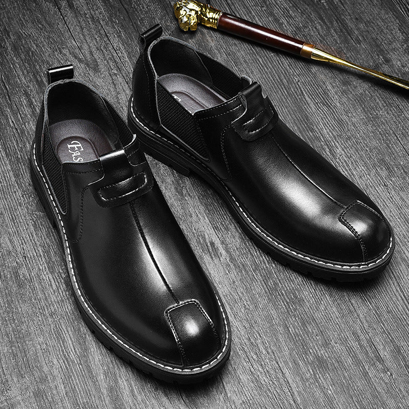 Chaussures en cuir décontractées homme - mocassins loafers semelle caoutchouc EU - IVOIRART.COM