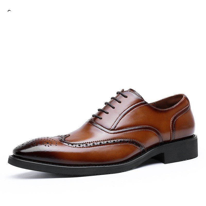 Chaussures en cuir pour homme, semelle caoutchouc, bout renforcé Oxford classiques - IVOIRART.COM