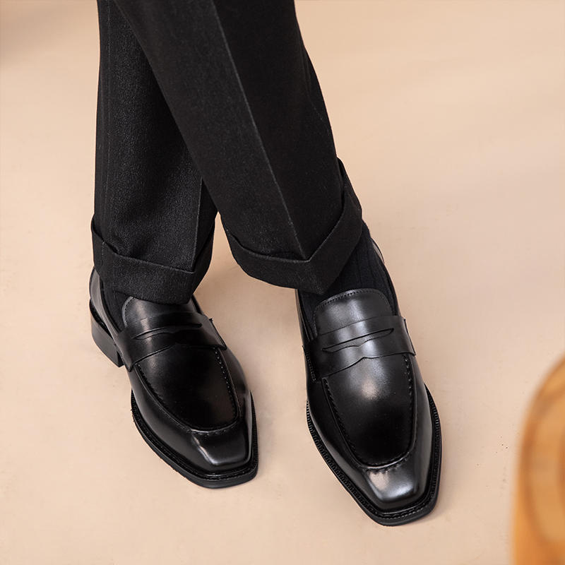 Chaussures en cuir pour homme — style plein air, confort et semelle résistanteFR - IVOIRART.COM