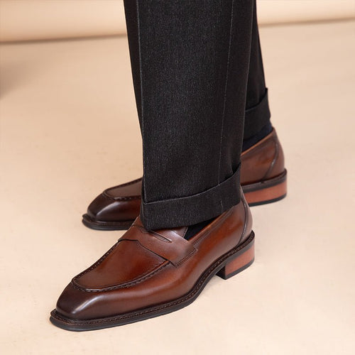 Chaussures en cuir pour homme — style plein air, confort et semelle résistanteFR - IVOIRART.COM