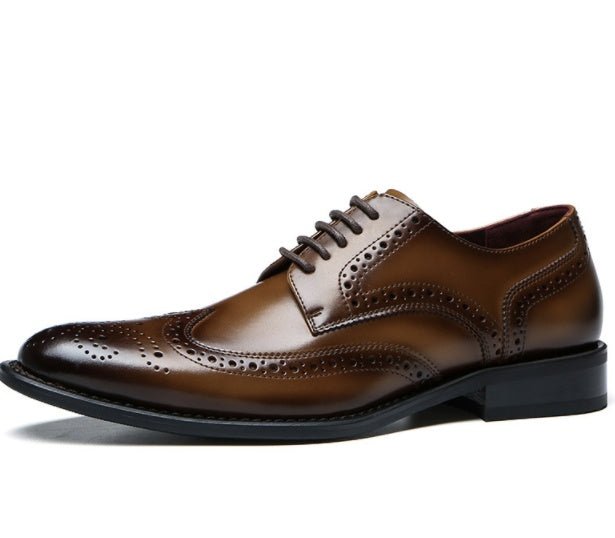Chaussures en cuir véritable style britannique - Business Casual pour homme XL1 - IVOIRART.COM