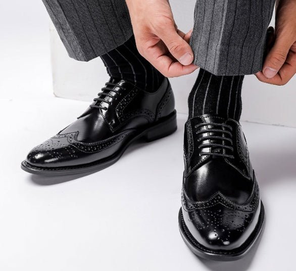 Chaussures en cuir véritable style britannique - Business Casual pour homme XL1 - IVOIRART.COM