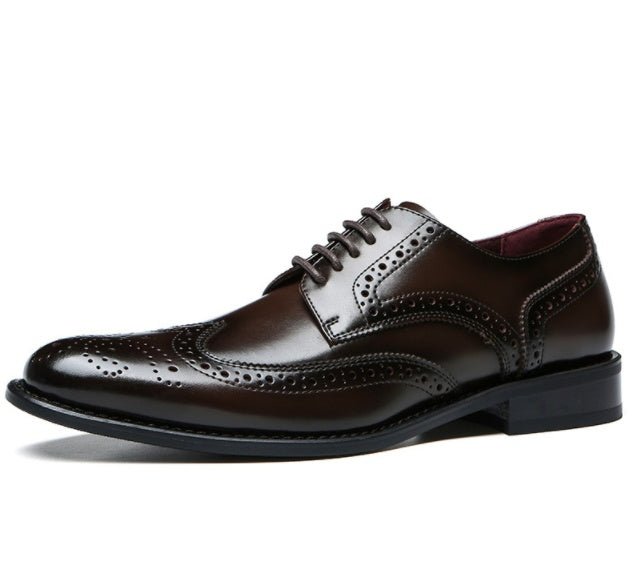 Chaussures en cuir véritable style britannique - Business Casual pour homme XL1 - IVOIRART.COM