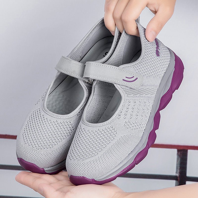 Chaussures en toile et maille pour femmes mûres et âgées, confort optimal - IVOIRART.COM