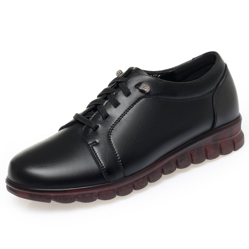 Chaussures femme cuir noir semelle souple tige cuir souple confort quotidien et - IVOIRART.COM