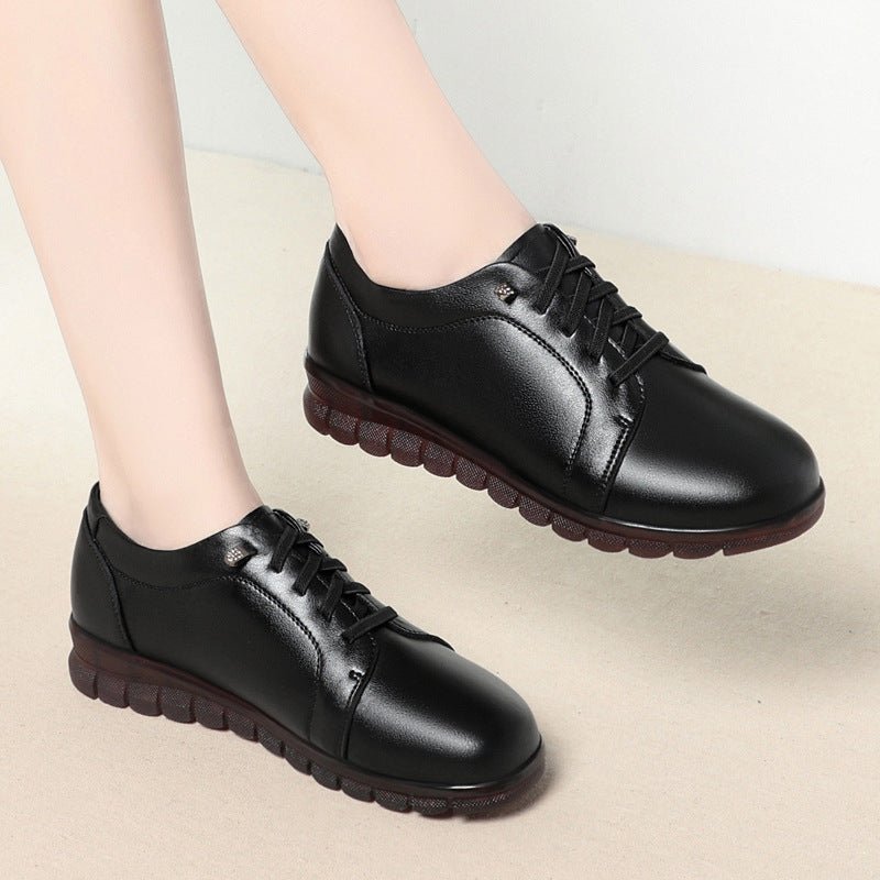 Chaussures femme cuir noir semelle souple tige cuir souple confort quotidien et - IVOIRART.COM