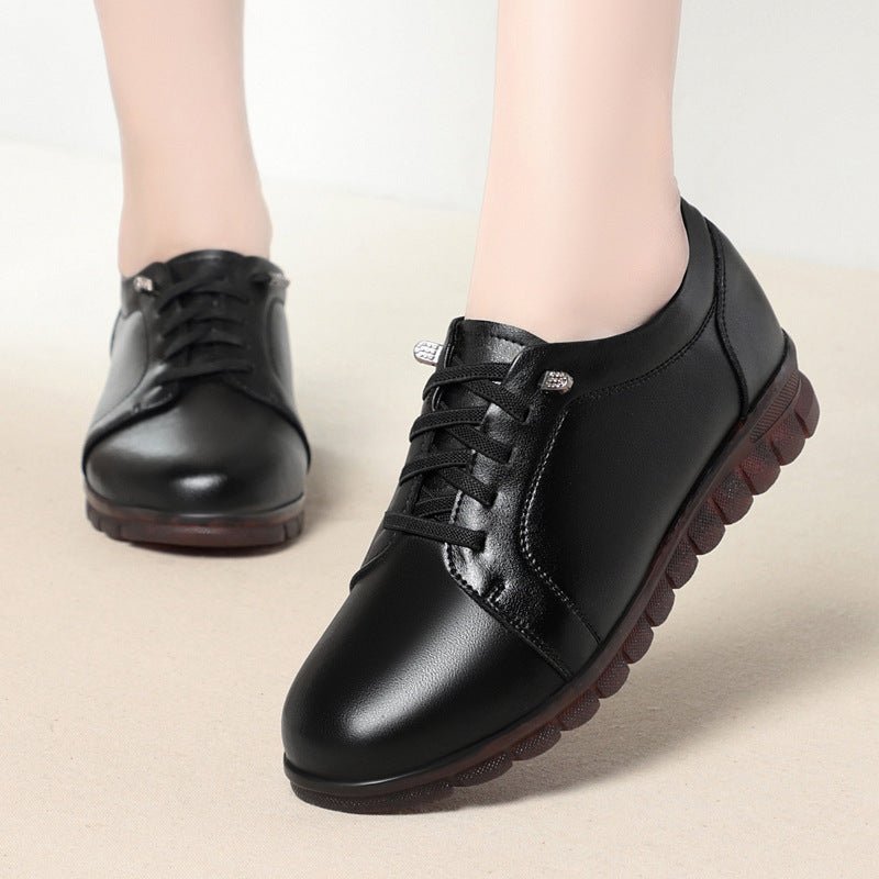 Chaussures femme cuir noir semelle souple tige cuir souple confort quotidien et - IVOIRART.COM
