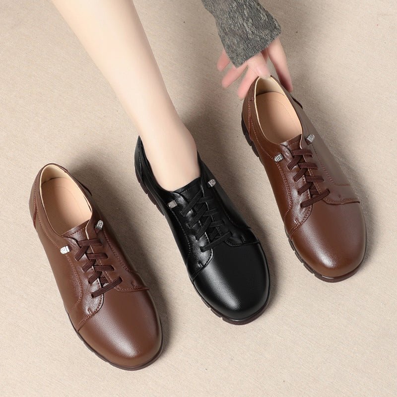 Chaussures femme cuir noir semelle souple tige cuir souple confort quotidien et - IVOIRART.COM