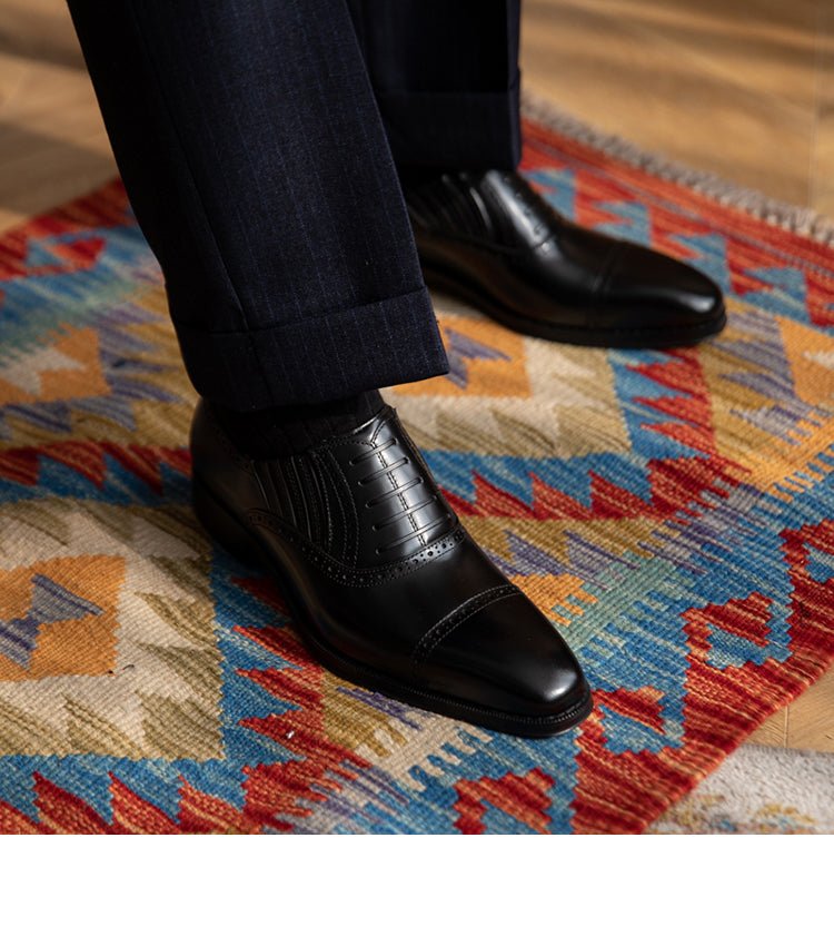 Chaussures formelles homme en cuir pleine fleur — élégantes, robustes, pour ville - IVOIRART.COM