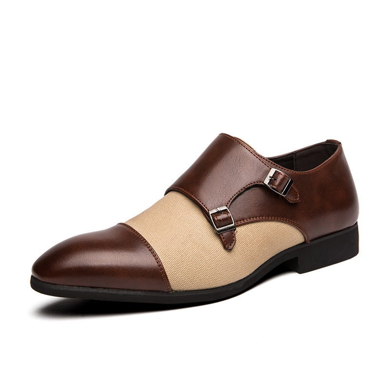 Chaussures habillées brogues en cuir marron pour homme - style business élégant. - IVOIRART.COM