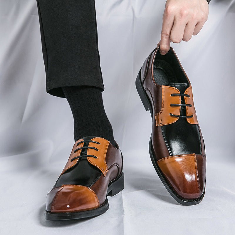 Chaussures habillées en cuir assorties homme - style business semelle caoutchouc - IVOIRART.COM