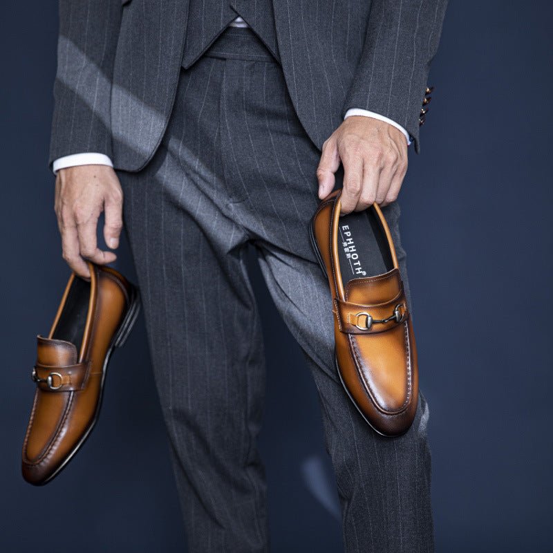 Chaussures habillées homme cuir faites main, élégantes et respirantes, durables! - IVOIRART.COM