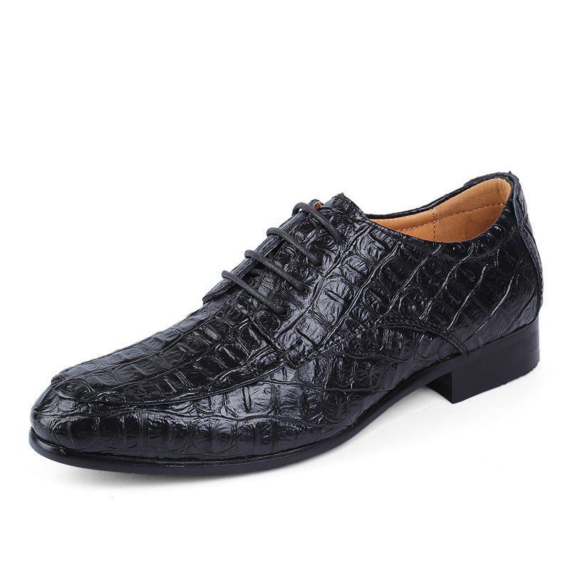 Chaussures habillées homme motif pieuvre automne en cuir grain crocodile élégant - IVOIRART.COM