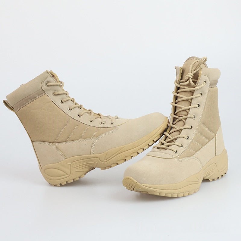Chaussures hautes d’extérieur camouflage style britannique, résistantes et antidérapantes pour randonnée - IVOIRART.COM