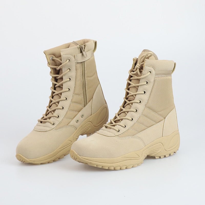 Chaussures hautes d’extérieur camouflage style britannique, résistantes et antidérapantes pour randonnée - IVOIRART.COM