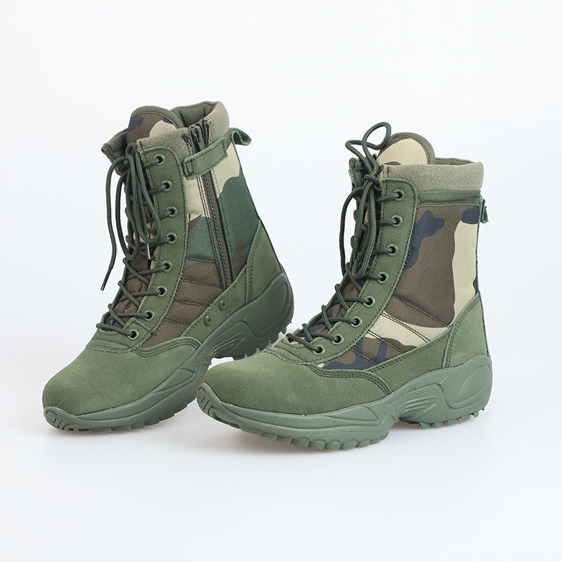 Chaussures hautes d’extérieur camouflage style britannique, résistantes et antidérapantes pour randonnée - IVOIRART.COM