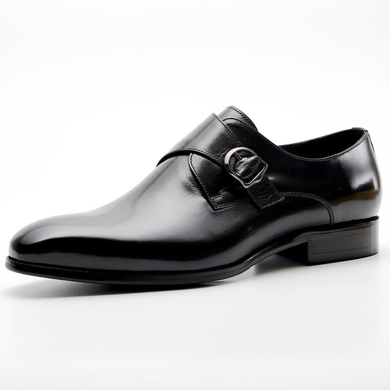 Chaussures homme British Business Casual en cuir respirant, bout pointu, noir... - IVOIRART.COM