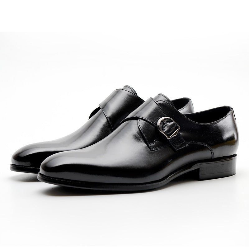 Chaussures homme British Business Casual en cuir respirant, bout pointu, noir... - IVOIRART.COM