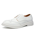 Chaussures Homme British Formelles Business Cuir Pointues Blances élégantes chic - IVOIRART.COM