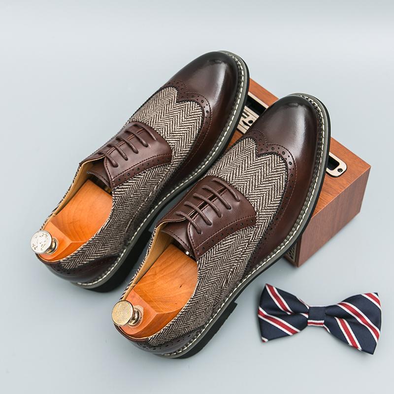 Chaussures Homme Brogues Style Coréen - Cuir Décontracté et Formelles Élégantes! - IVOIRART.COM