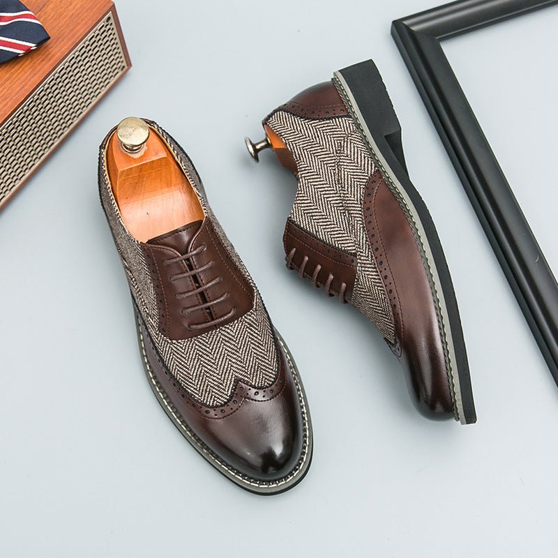 Chaussures Homme Brogues Style Coréen - Cuir Décontracté et Formelles Élégantes! - IVOIRART.COM