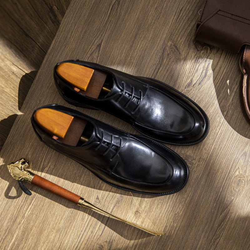 Chaussures homme business grand format en cuir véritable respirant et élégantes. - IVOIRART.COM