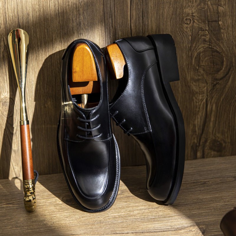 Chaussures homme business grand format en cuir véritable respirant et élégantes. - IVOIRART.COM