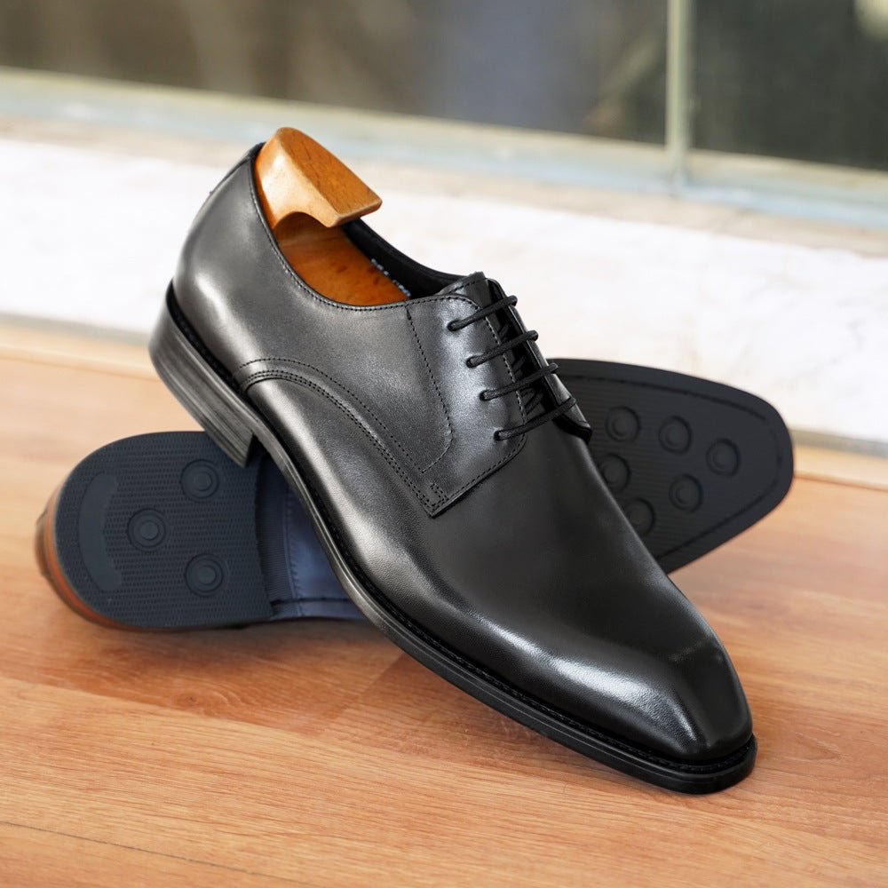 Chaussures homme cuir effet vieilli bout carré motif grain de bois Business chic - IVOIRART.COM