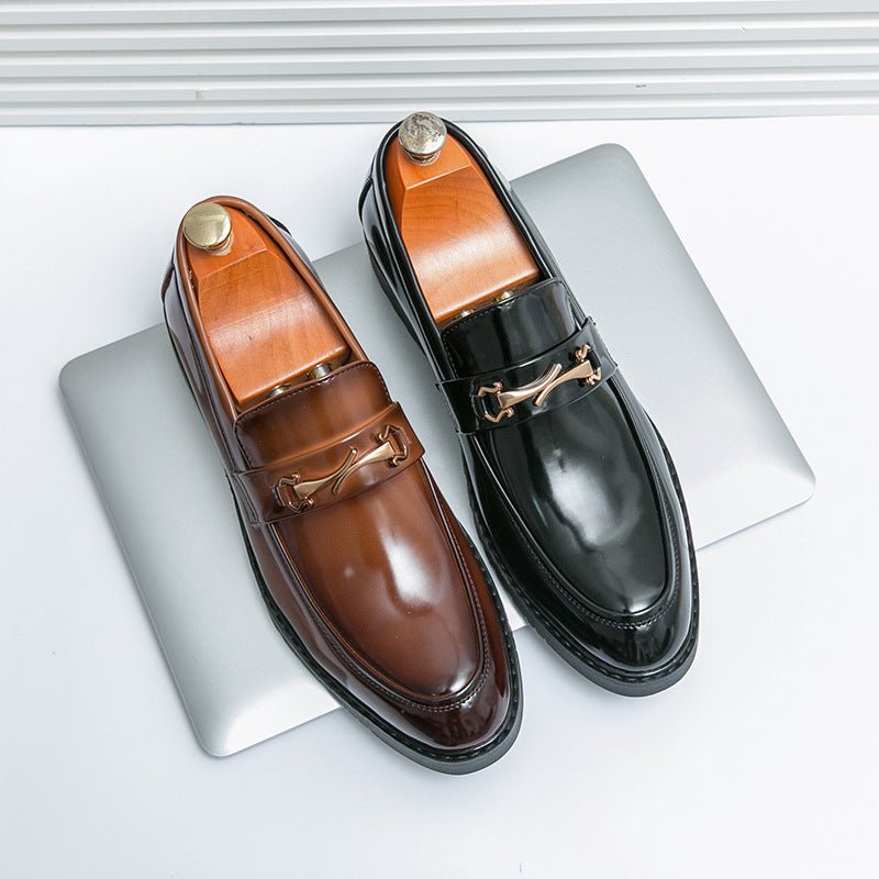 Chaussures homme cuir souple nouvelle génération finition brillante, style casual - IVOIRART.COM