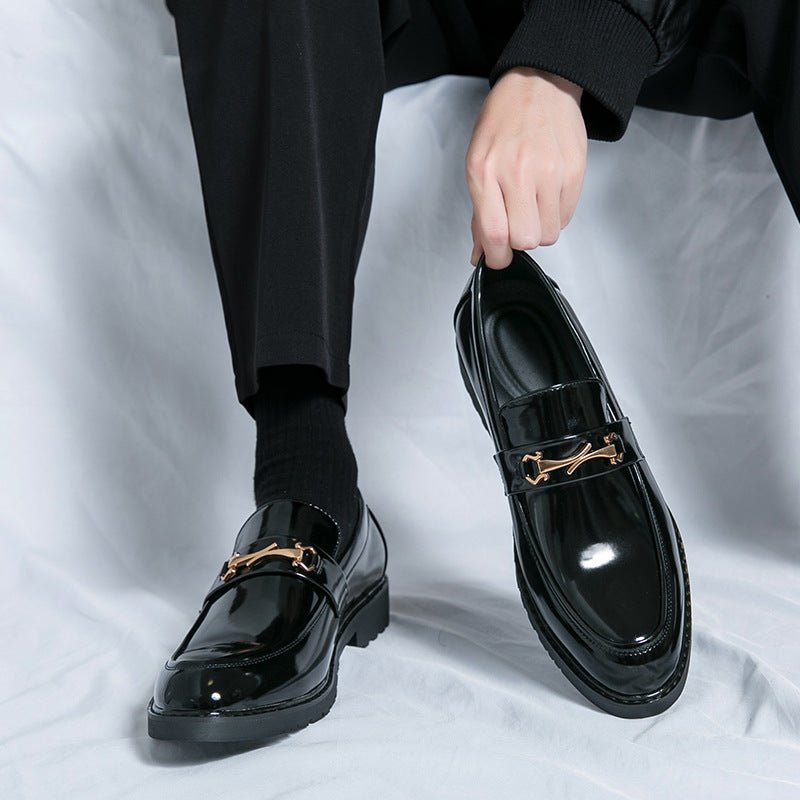 Chaussures homme cuir souple nouvelle génération finition brillante, style casual - IVOIRART.COM