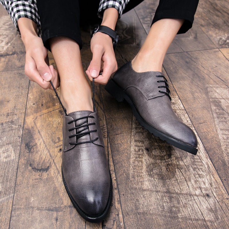 Chaussures homme cuir style coréen lacets - Élégantes business et décontractées! - IVOIRART.COM