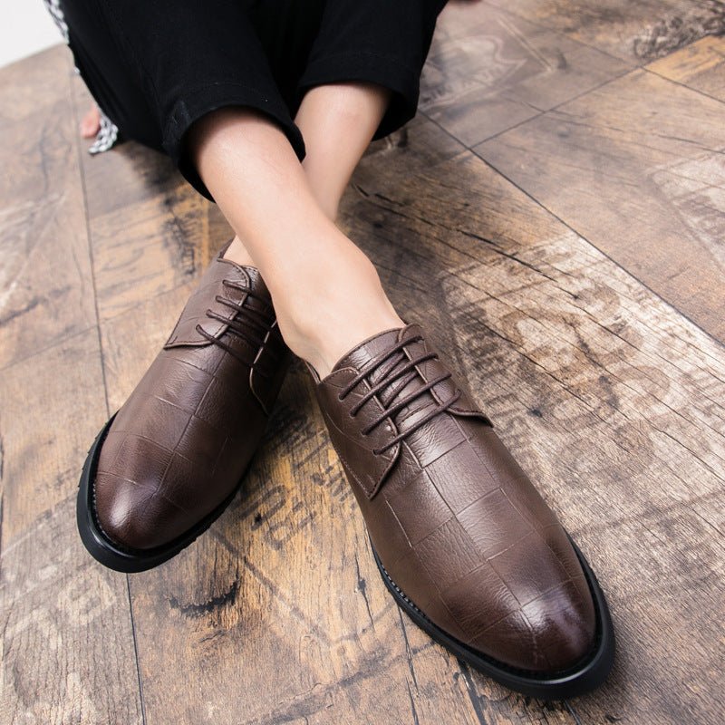 Chaussures homme cuir style coréen lacets - Élégantes business et décontractées! - IVOIRART.COM