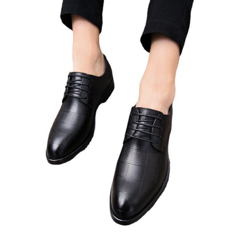 Chaussures homme cuir style coréen lacets - Élégantes business et décontractées! - IVOIRART.COM
