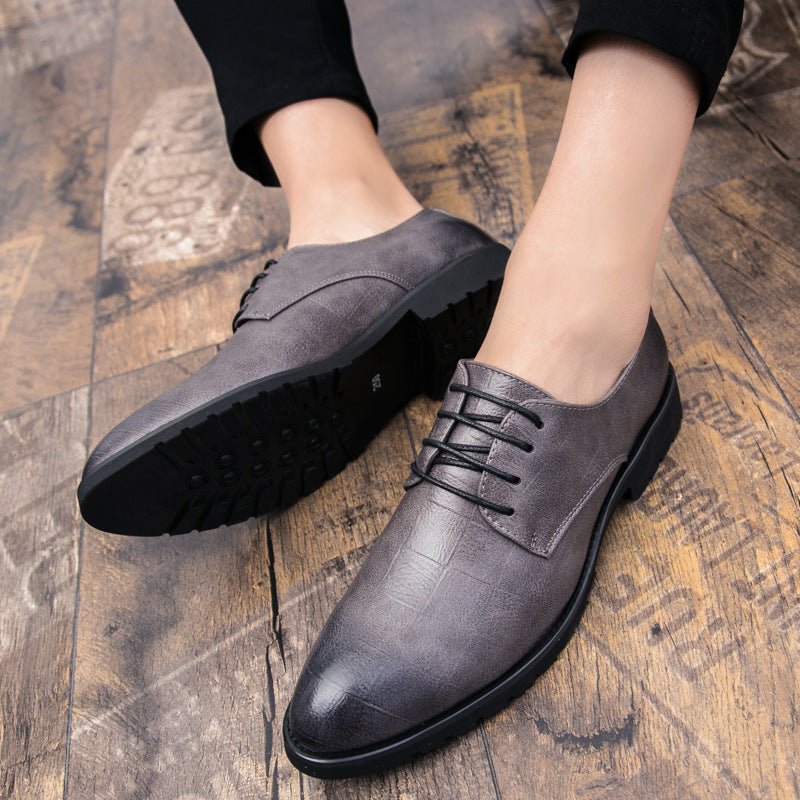 Chaussures homme cuir style coréen lacets - Élégantes business et décontractées! - IVOIRART.COM
