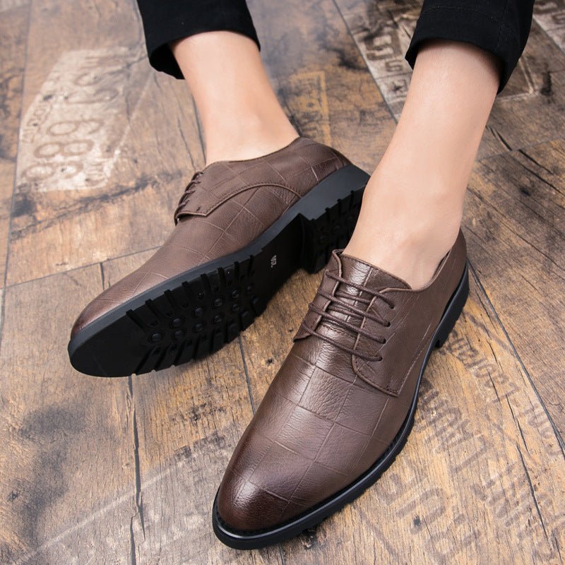 Chaussures homme cuir style coréen lacets - Élégantes business et décontractées! - IVOIRART.COM