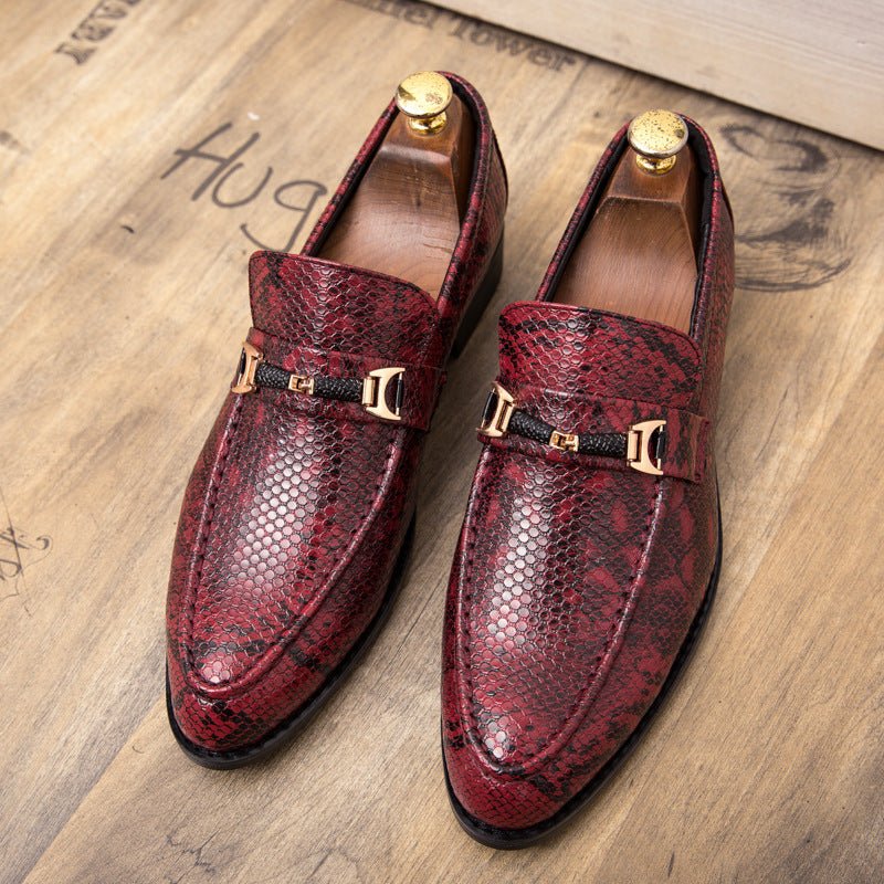 Chaussures homme cuir styliste rouge pour mariage et tenue business élégante pro - IVOIRART.COM