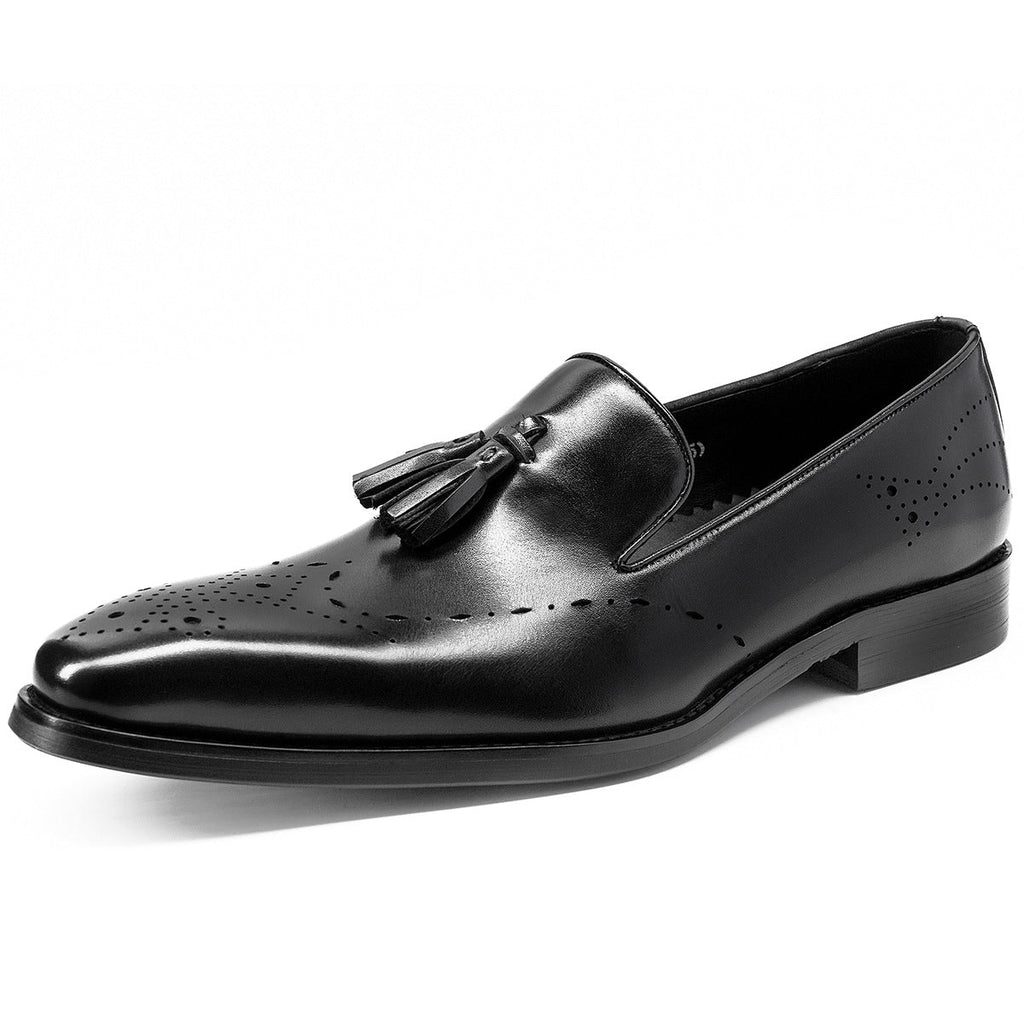 Chaussures homme en cuir de vachette à franges style business britannique 37-44. - IVOIRART.COM