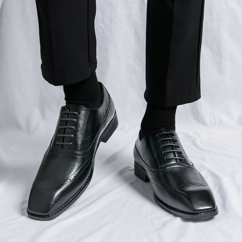 Chaussures homme été élégantes en cuir PU - Style business casual britannique -UK - IVOIRART.COM