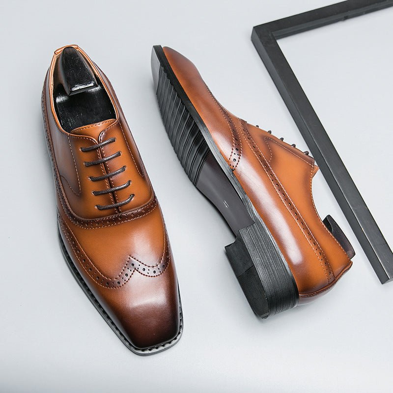 Chaussures homme été élégantes en cuir PU - Style business casual britannique -UK - IVOIRART.COM