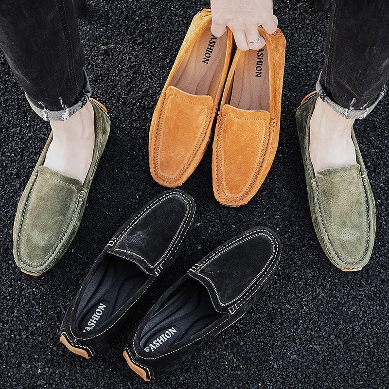 Chaussures homme été en cuir véritable respirant, semelle cousue en caoutchouc - IVOIRART.COM