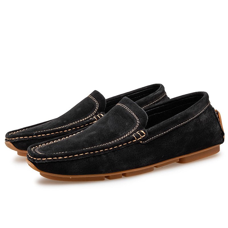 Chaussures homme été en cuir véritable respirant, semelle cousue en caoutchouc - IVOIRART.COM