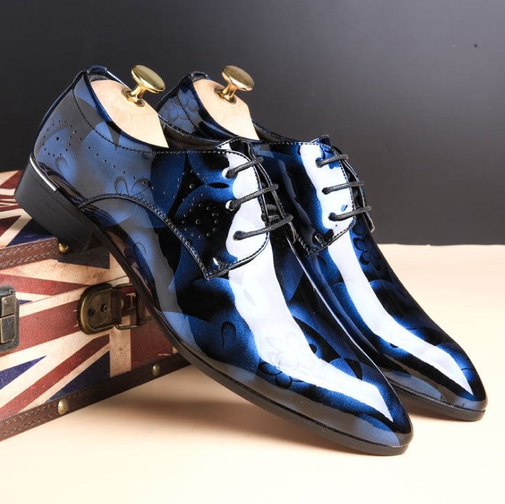 Chaussures homme grandes tailles - Cuir brillant business casual, confort durable. - IVOIRART.COM