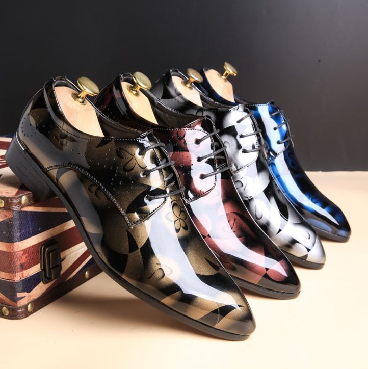 Chaussures homme grandes tailles - Cuir brillant business casual, confort durable. - IVOIRART.COM