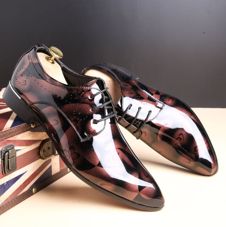Chaussures homme grandes tailles - Cuir brillant business casual, confort durable. - IVOIRART.COM