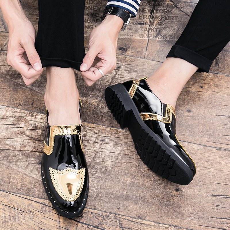 Chaussures homme style british cuir pointu brillantes décontractées petites chic! - IVOIRART.COM