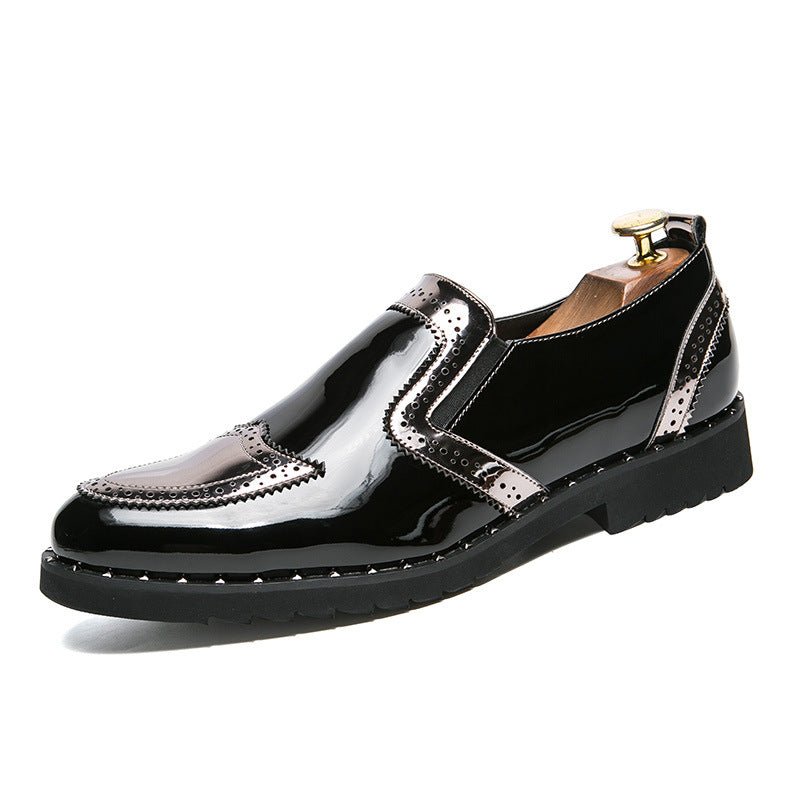 Chaussures homme style british cuir pointu brillantes décontractées petites chic! - IVOIRART.COM