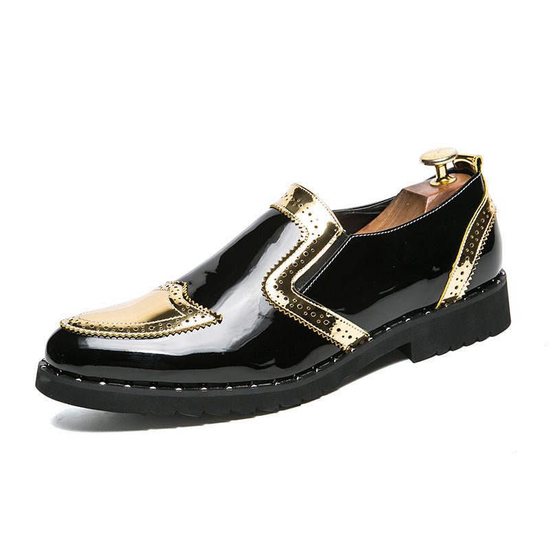 Chaussures homme style british cuir pointu brillantes décontractées petites chic! - IVOIRART.COM
