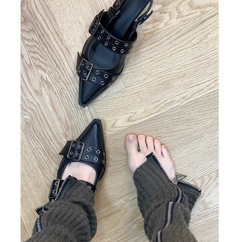 Chaussures Mary Jane à bout pointu style français coréen, doux et frais, talon épais - IVOIRART.COM